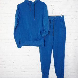 Size Small Blue 2 Piece Sweatsuit Set - Hoodie & Jogger